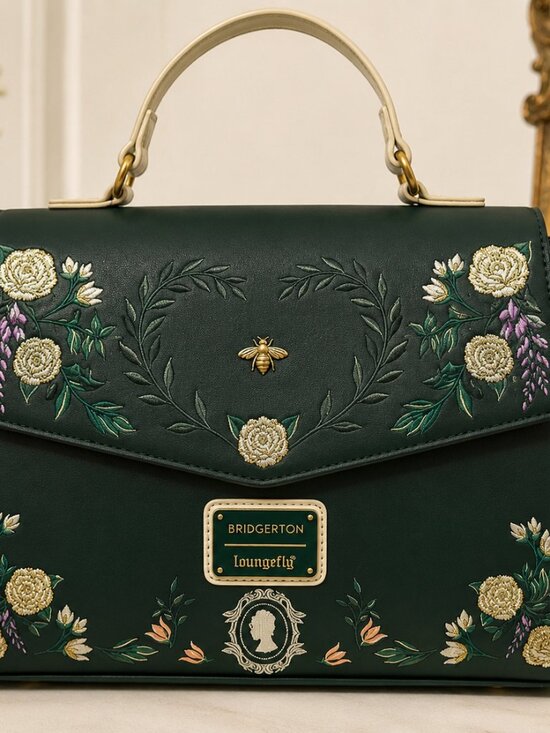 Loungefly Handbags - Loungefly Bridgerton Floral Crossbody Bag Green Whistledown